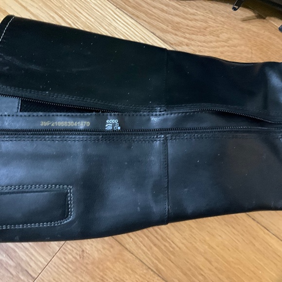 Ecco women high cut zip boots, black leather, 8-8.5 size, very comfortable, - Picture 3 of 8